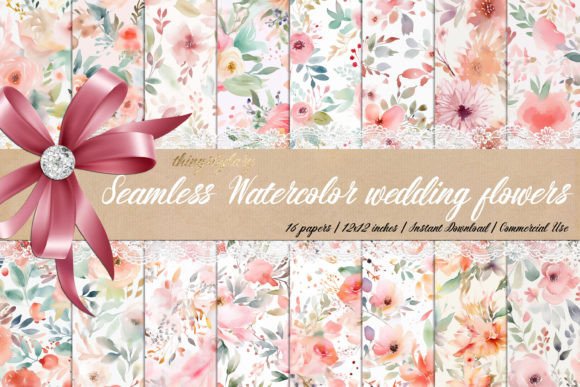 16 Seamless Wedding Flowers Patterns: A Practical Guide to Digital Paper Selection