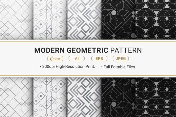 5 Modern Minimal Geometric Patterns