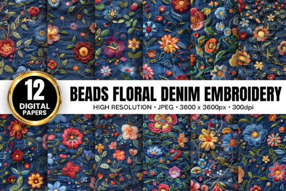 Beaded Denim Floral Embroidery Patterns: A Creative Revolution for Modern Designers