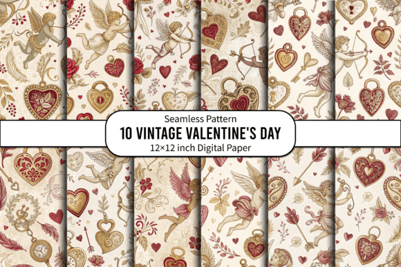 Cherubs, Lockets Vintage Style Patterns