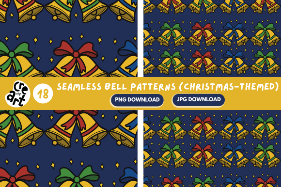 Christmas Seamless Bell Patterns for Creatives