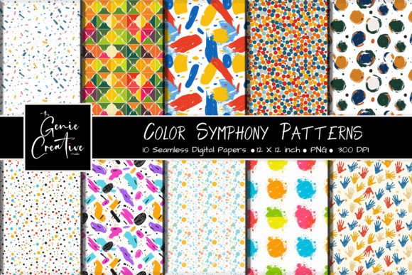 Color Symphony Seamless Patterns Set for Creatives