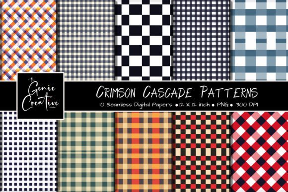Crimson Cascade Seamless Patterns Set: A Versatile Resource for Every Creative Project