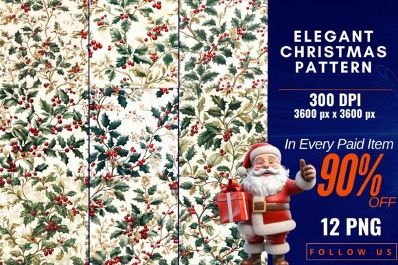 Elegant Christmas Patterns for Sophisticated Design