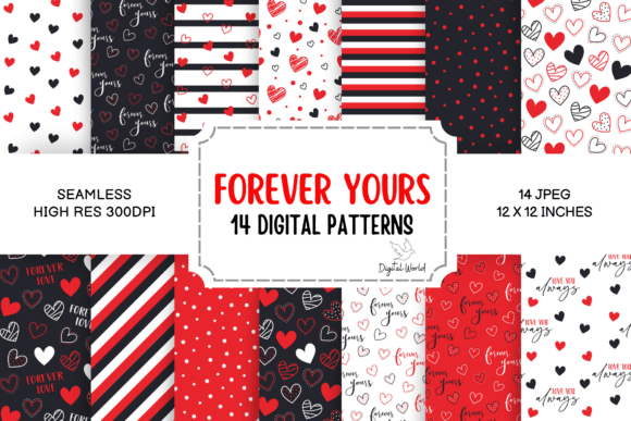 Evaluating the Love Hearts Seamless Patterns Bundle 05 for Digital Creators