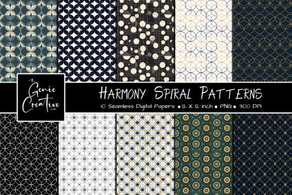 Harmony Spiral Seamless Patterns Set: Transforming Everyday Projects with Flowing Design