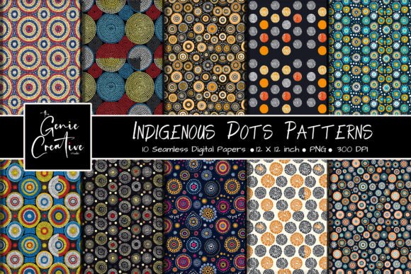 Indigenous Dot Seamless Patterns Set: A Versatile Resource for Creative Projects