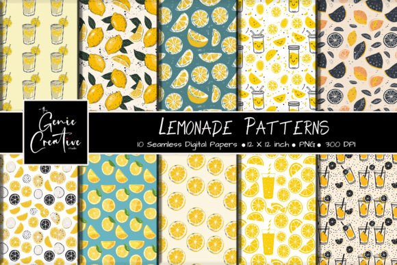 Lemonade Design Seamless Patterns Set: Elevate Your Creative Projects