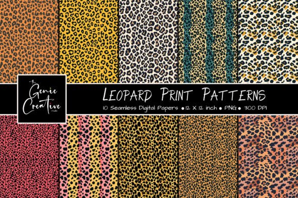 Leopard Print Seamless Patterns Set for Creatives