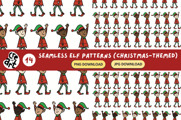 Seamless Elf Patterns Christmas-themed: Integrating Festive Design into Professional Workflows