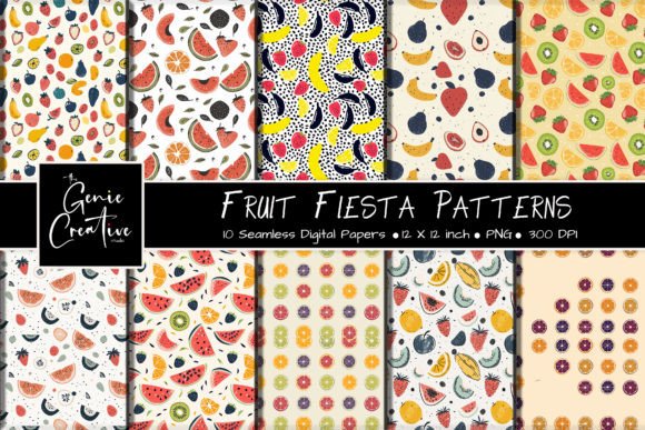 Transform Your Creative Projects with the Fruit Fiesta Seamless Patterns Set