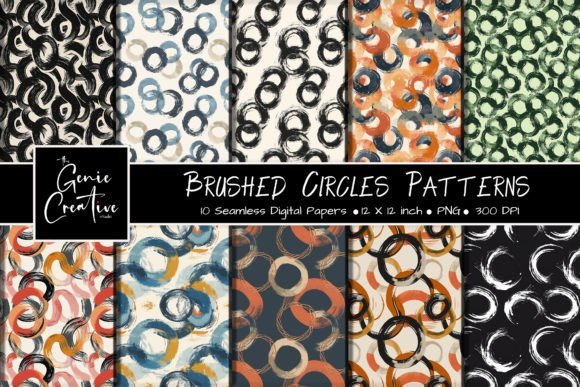 Unlocking Creative Potential with the Brushed Circles Seamless Patterns Set