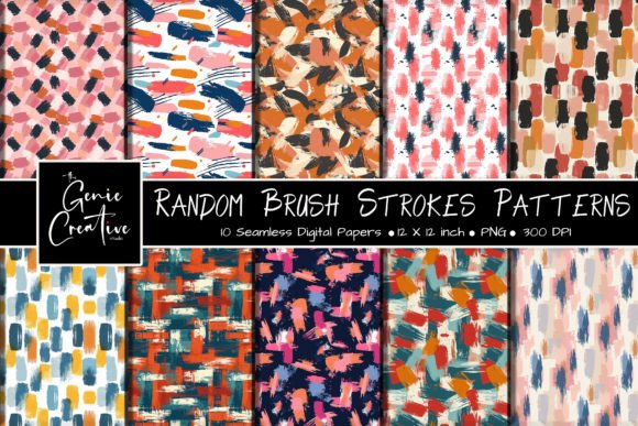 Unlocking Creativity with Random Brush Strokes Seamless Patterns