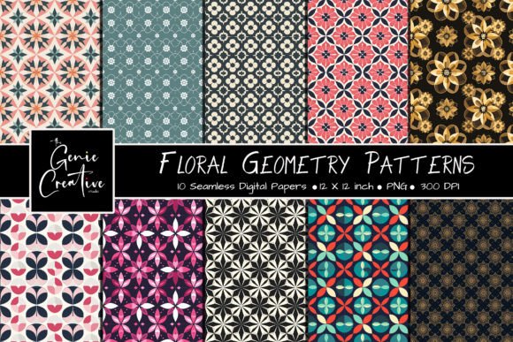 Unlocking Creativity with the Floral Geometry Seamless Patterns Set