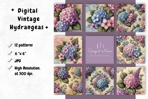 Vintage Hydrangeas Patterns: Elevating Your Creative Projects with Timeless Elegance